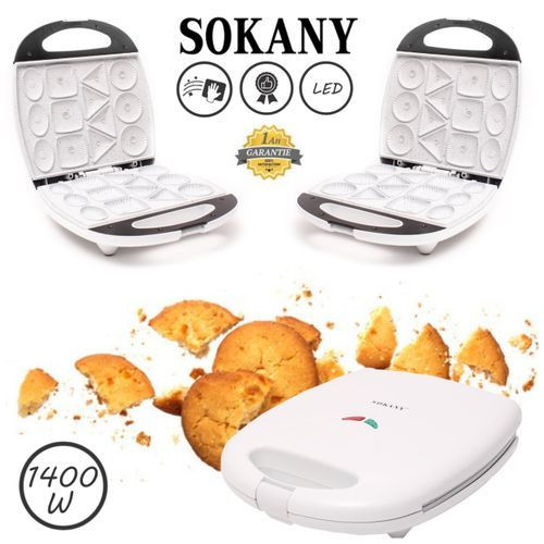 Machine Biscuit Gaufrier -13 Cakes- 1400 w-Blanc- EL-16A