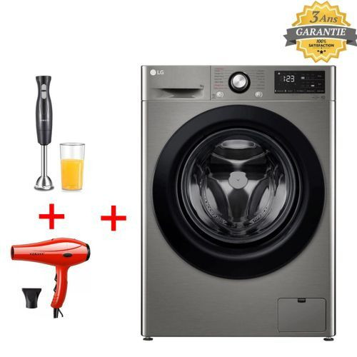 Machine À Laver & 2Cadeaux -9KG-1400 Tours -6 Motion Direct Drive -Garantie 3Ans