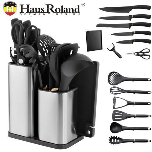 Ensemble 14 Pcs Couteaux En Acier Inoxydable & ustensiles de cuisine & supports