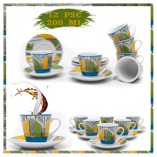 Service a Café De12 Pièces - Rose Doré - En porcelaine -SH136-27