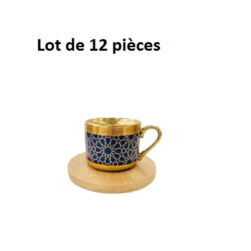 Service a Café De12 Pièces - Noir - En porcelaine -SH138-43