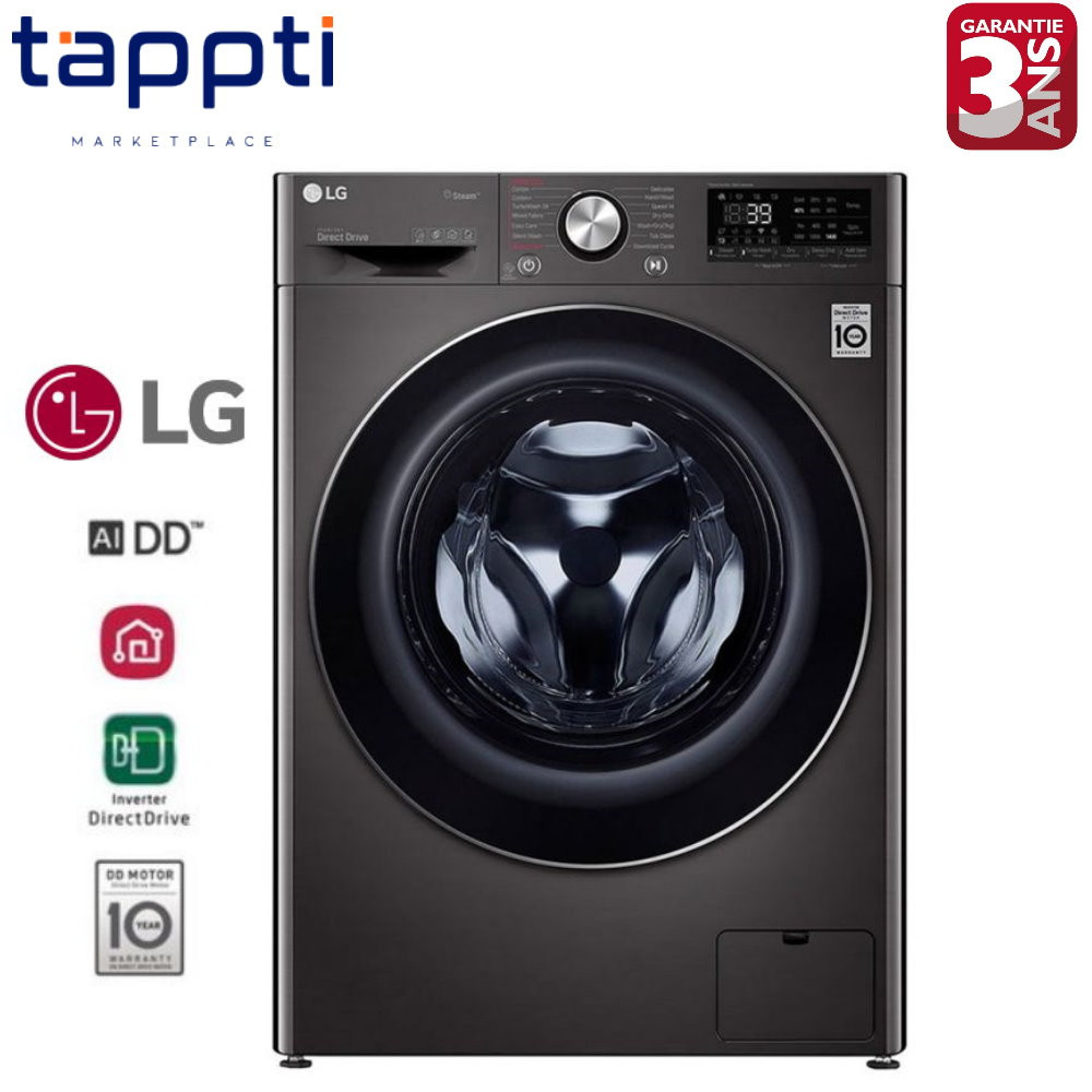 Machine à Laver LG  8Kg  1400 Tours Gris - Garantie 3 Ans