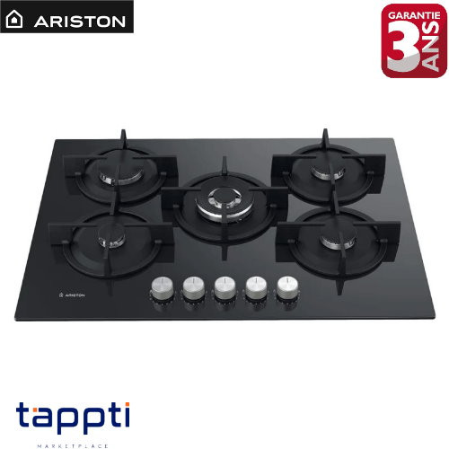 Plaque de Cuisson  AGS72S/BK 75 cm Verre Noir
