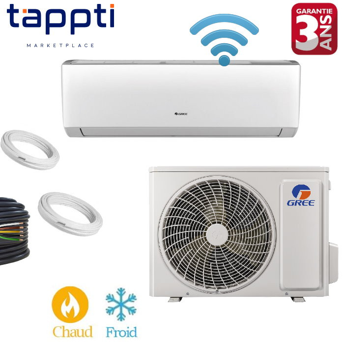 CLIMATISEUR INVERTER TROPICALISÉ SMART 24000 BTU CHAUD&FROID - GARANTIE 3ANS