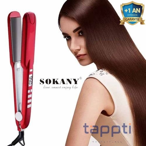 Lisseur Cheveux Ceramic Haute Température 950.F- Avec Cadeaux-1 an Garantie