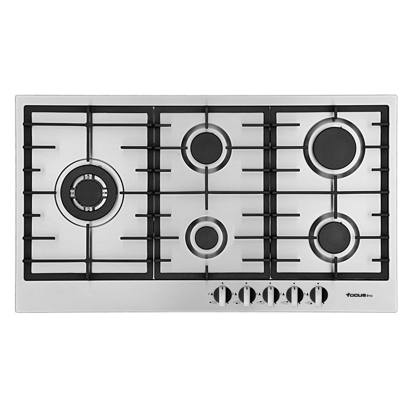Plaque de Cuisson - 5 Feux 90 cm - Inox - F817X - Garantie 2 ans