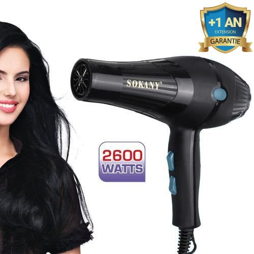 Sèche Cheveux Professionnelle - 2600 W - NOIR - HS-3210