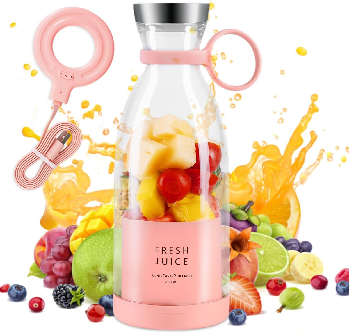Blender  Mélangeur de Fruits -USB Rechargeable - 380ML