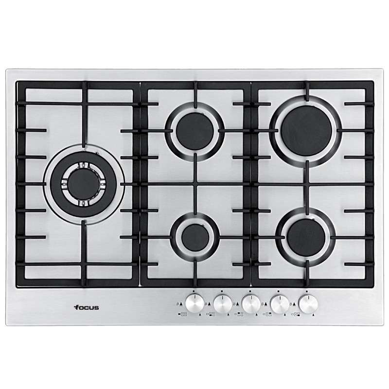 Plaque - 5 Feux - F811X - Inox - Garantie 1 an