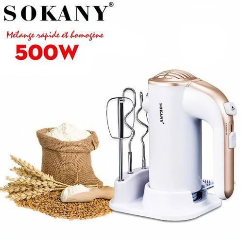 Batteur à Main Durable  Avec Support Comprend des batteurs Robuste-500 W -