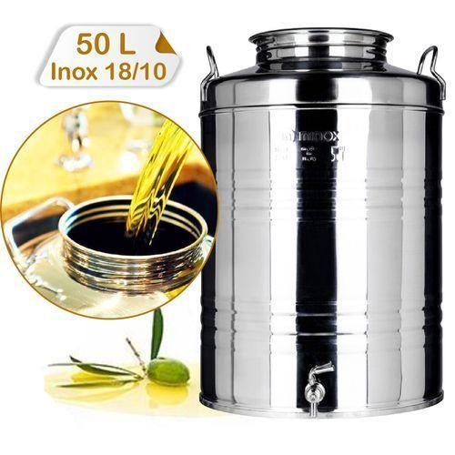 Citerne d'huile d'olive - 50 Litres  -Inox 18/10 - Garantie 1 an