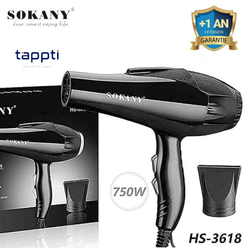 sèche Cheveux Professionnelle - 2300 W - NOIR - HS-3618-B