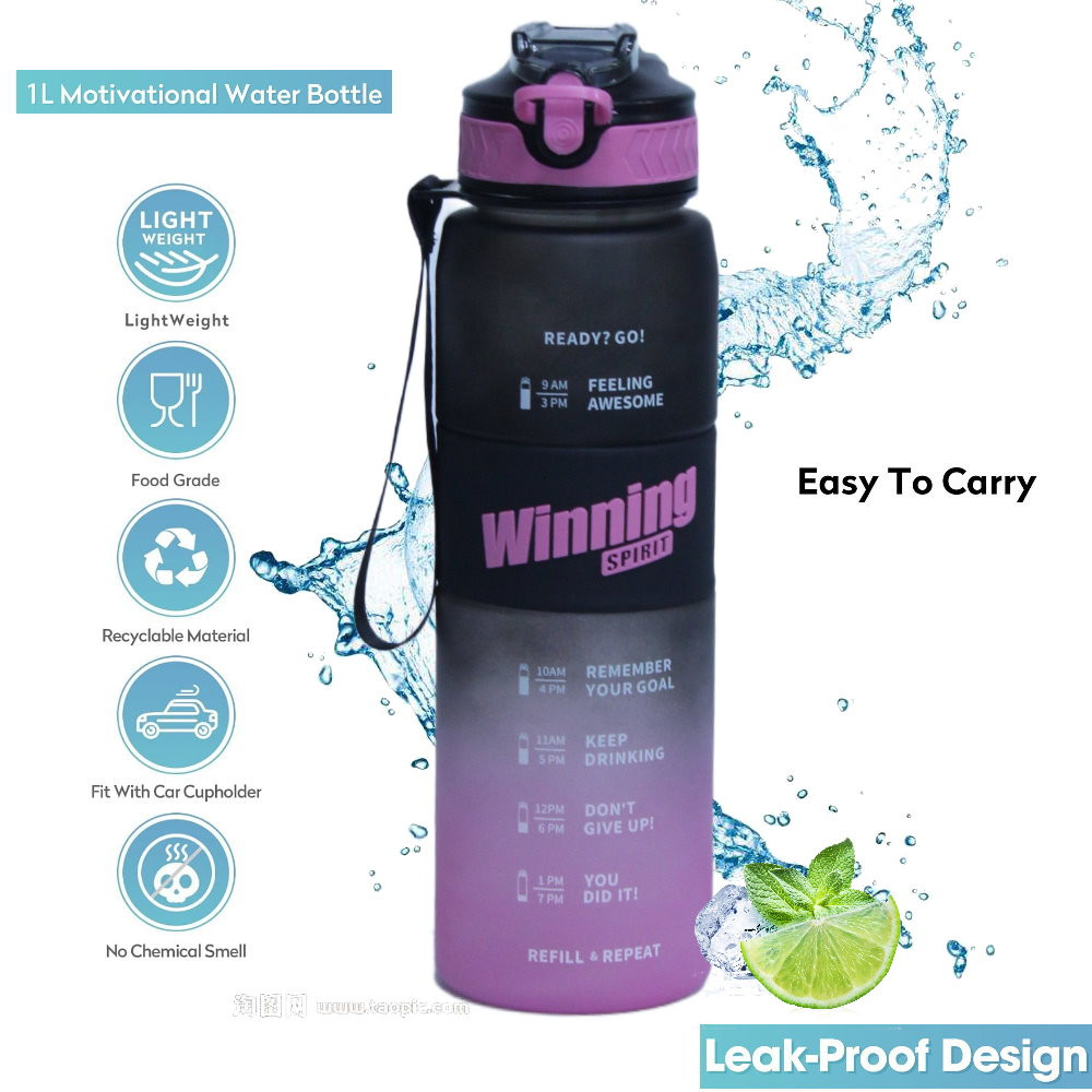 Bouteille d'eau, 1L Sport - sans BPA - Winning Spirit