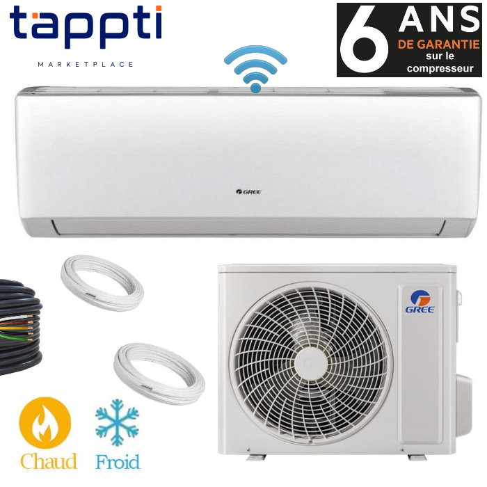 Climatiseur Inverter GREE Tropicalisé 12000BTU Chaud/Froid Smart - Garantie 3ans