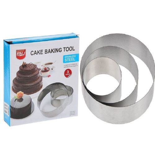 Lot De 3 Outils De Cuisson - à Gâteaux - En Acier Inoxydable - Forme De Cercle