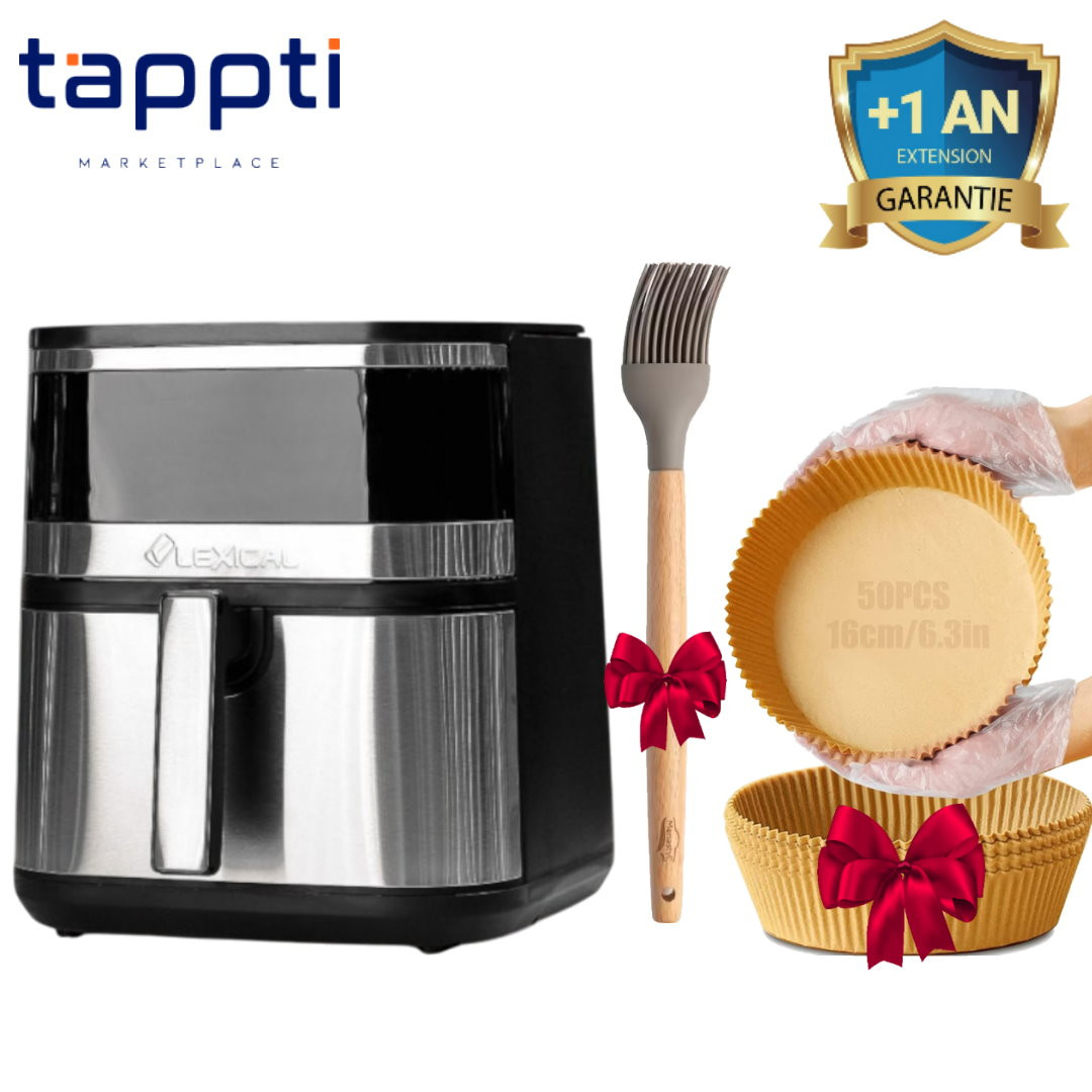 Friteuse sans huile Lexical LAF-3050 - 8 Litres - 1800 Watts Garantie 1an Avec Cadeaux