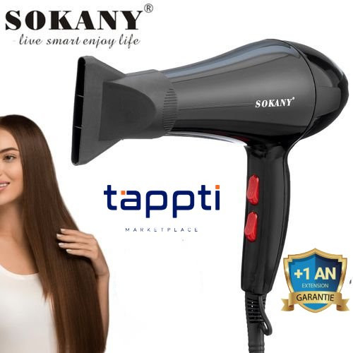 Sèche Cheveux Professionnelle - 2200 W - Noir - SK-2200