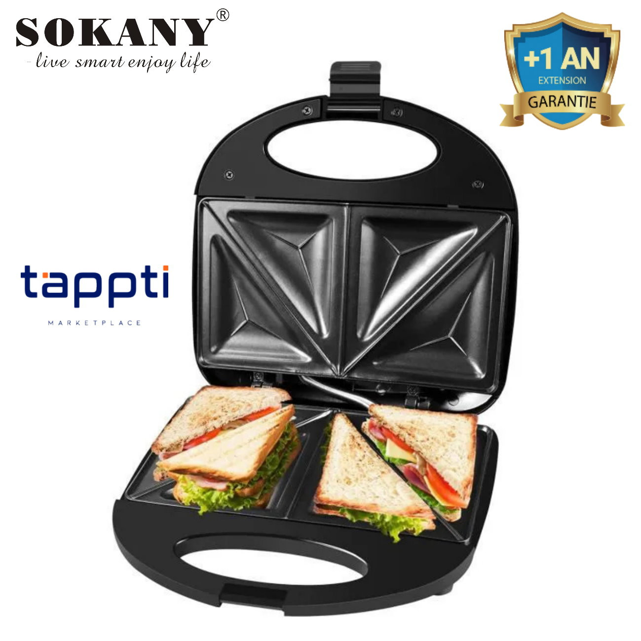 Machine A Sandwich - 800W - sk-BBQ-139 - Noir