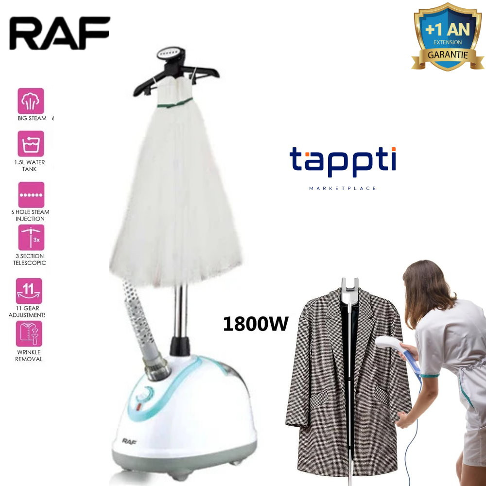 Défroisseur Vertical RAF R-3039 1800W - Blanc&Vert