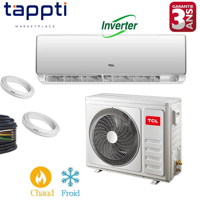 Climatiseur -12000 BTU INVERTER - Blanc - Garantie 3 ans