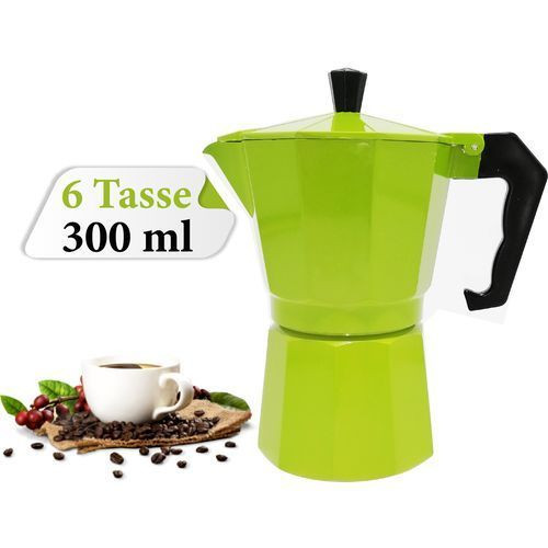 Cafetière Italienne 6 Tasses Aluminium SH3-4 Vert