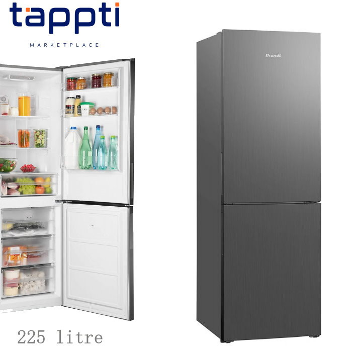 RÉFRIGÉRATEUR COMBINÉ Brandt BFC8610NX 380 LITRES NOFROST INOX