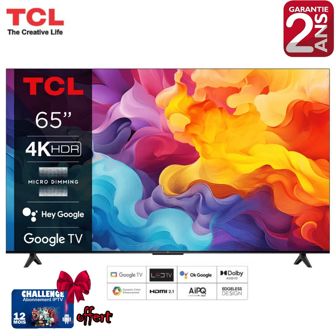 TV 65" TCL - 65P635 - UHD 4K - GOOGLE TV  - Garantie 2 ans