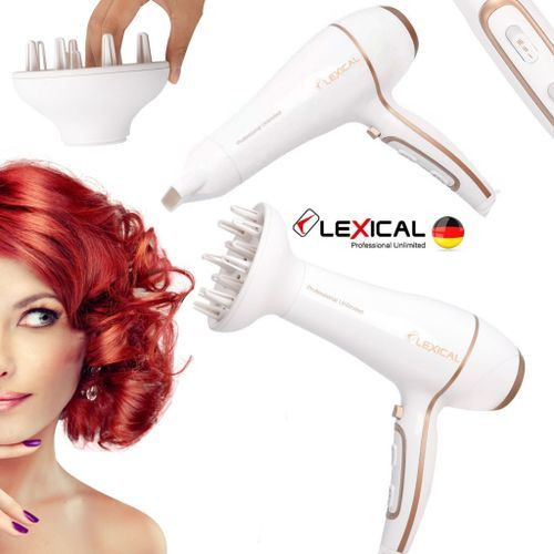 Sèche Cheveux Professionnelle-2200 W-2in1-Blanc & Bronze-LHD
