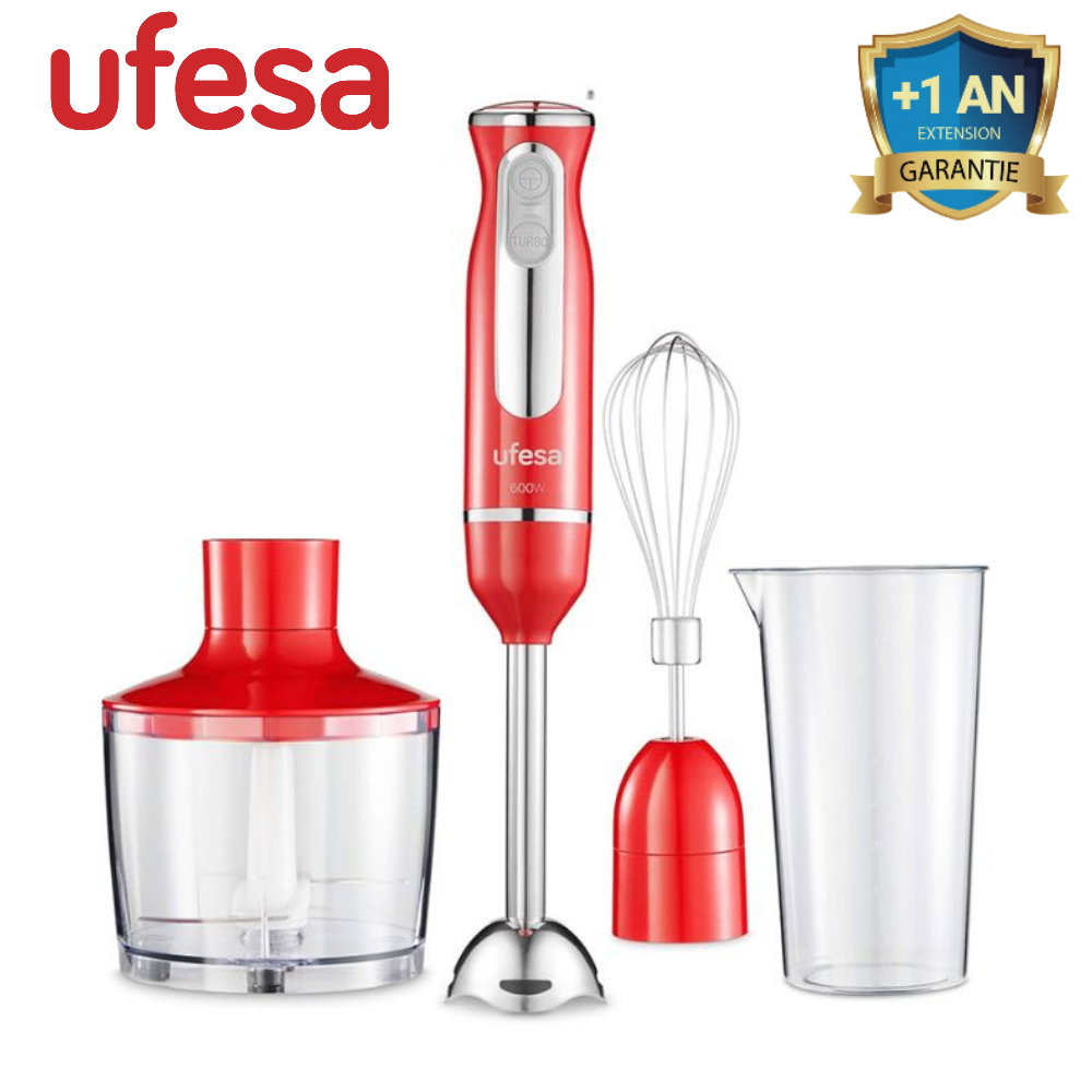 Mixeur 3 en 1 - BP3443 - rouge - Garantie 2 Ans