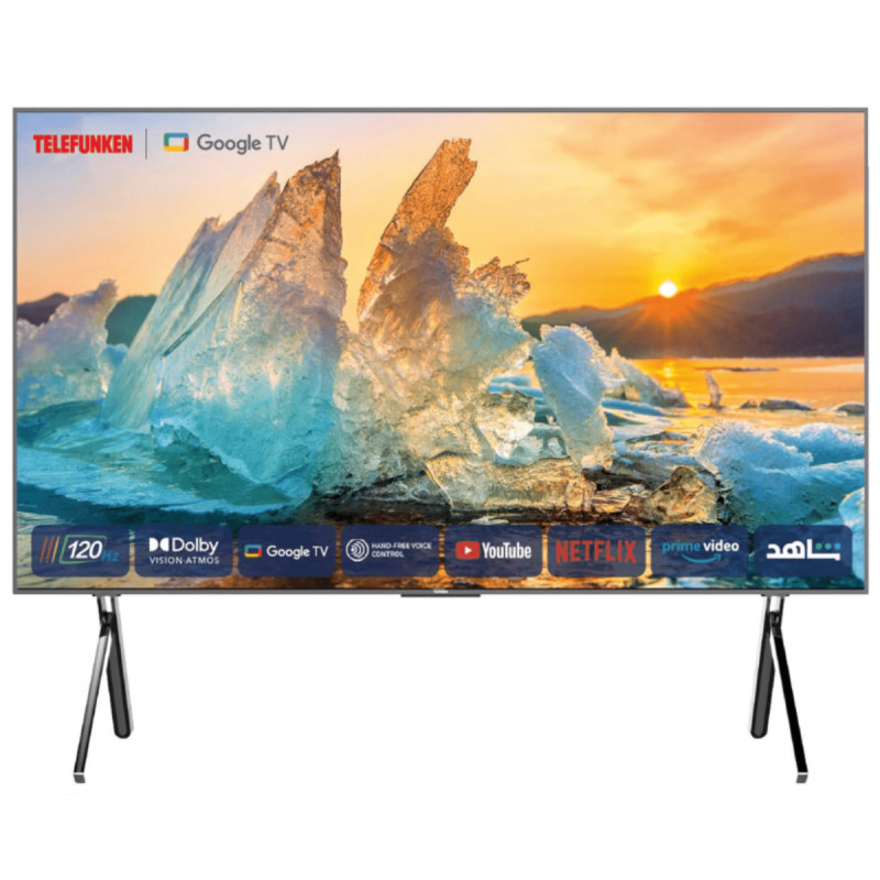 TV 100" QLED TELEFUNKEN A5D GOOGLE TV 4K RECEPTEUR INTEGRE