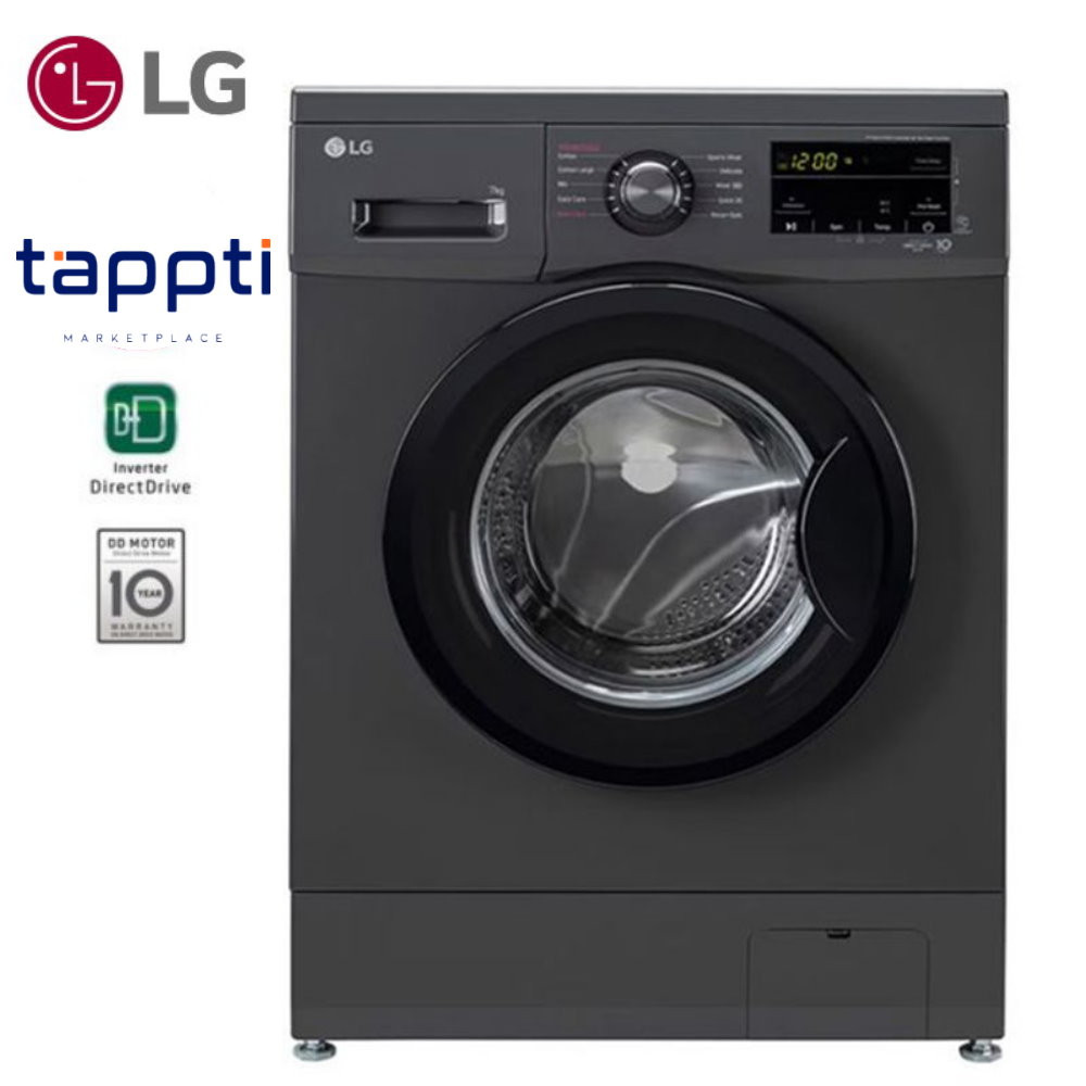 Machine  À Laver- 7KG-Smart LED Direct Drive™-NOIR-Garantie 3ans