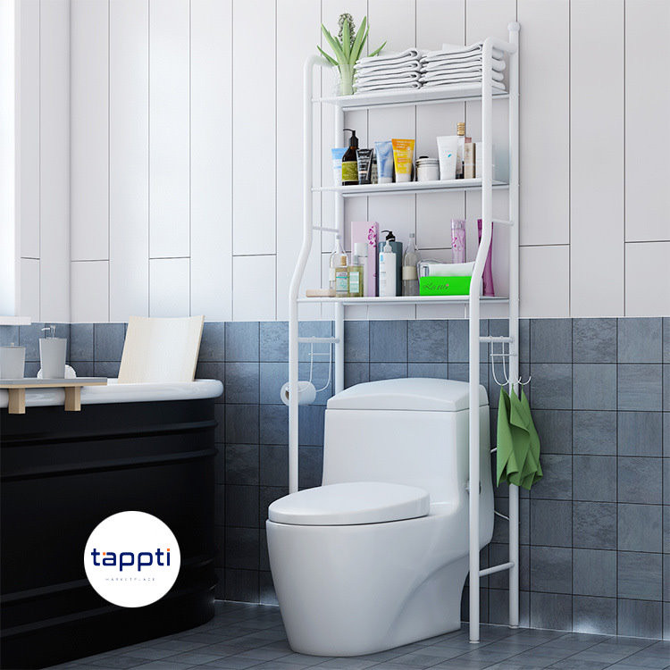 support de rangement en acier inoxydable pour salle de bain WC