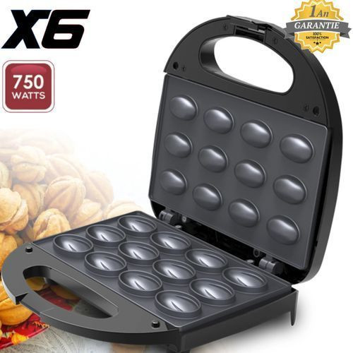Appareil Gaufrier Zouza électrique - 750Watt -12 Pièces - Noir - Garantie 1 an
