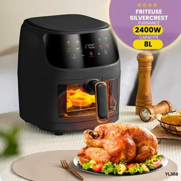 Friteuse Airfryer intelligente XXXL  écran LCD-8l-Garantie 1 an