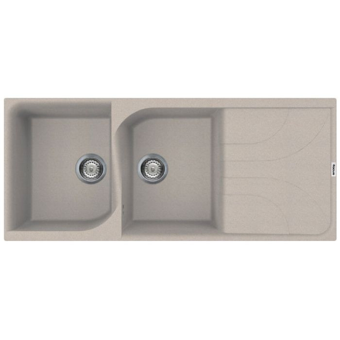 Évier De Cuisine Encastrable FOCUS Graniteck 2 Bacs + égouttoir - Avena