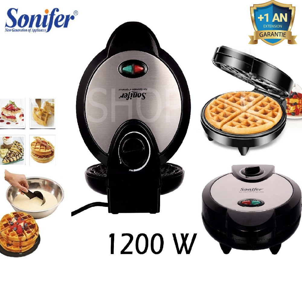 Appareil Gaufre & Grill Multifonctions - 1200W - Noir - SF-6014