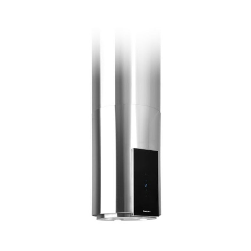 Hotte Centrale - 39Cm  Vasto - Inox + Noir - Garantie 2 Ans -