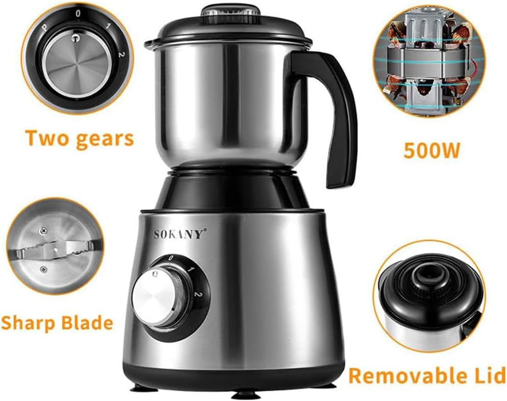 Moulin Electrique à café 500W - 300g -Épices et Zgougou- SK-156