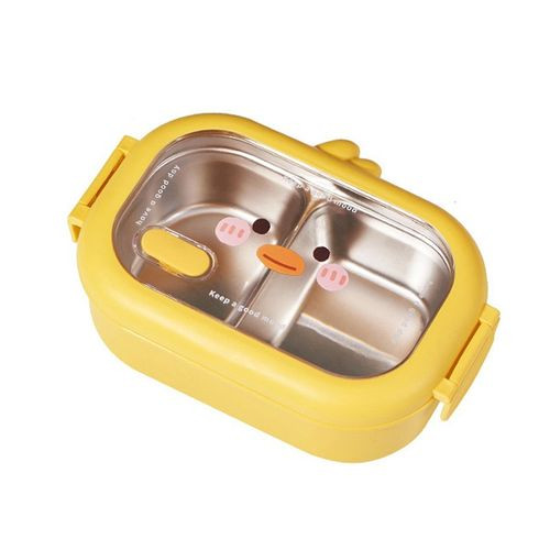 Boite Repas - Lunch Box - En Inox- Isotherme -  950ML - Jaune