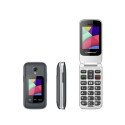 TÉLÉPHONE PORTABLE SMARTEC F1 CLAPET - GRIS