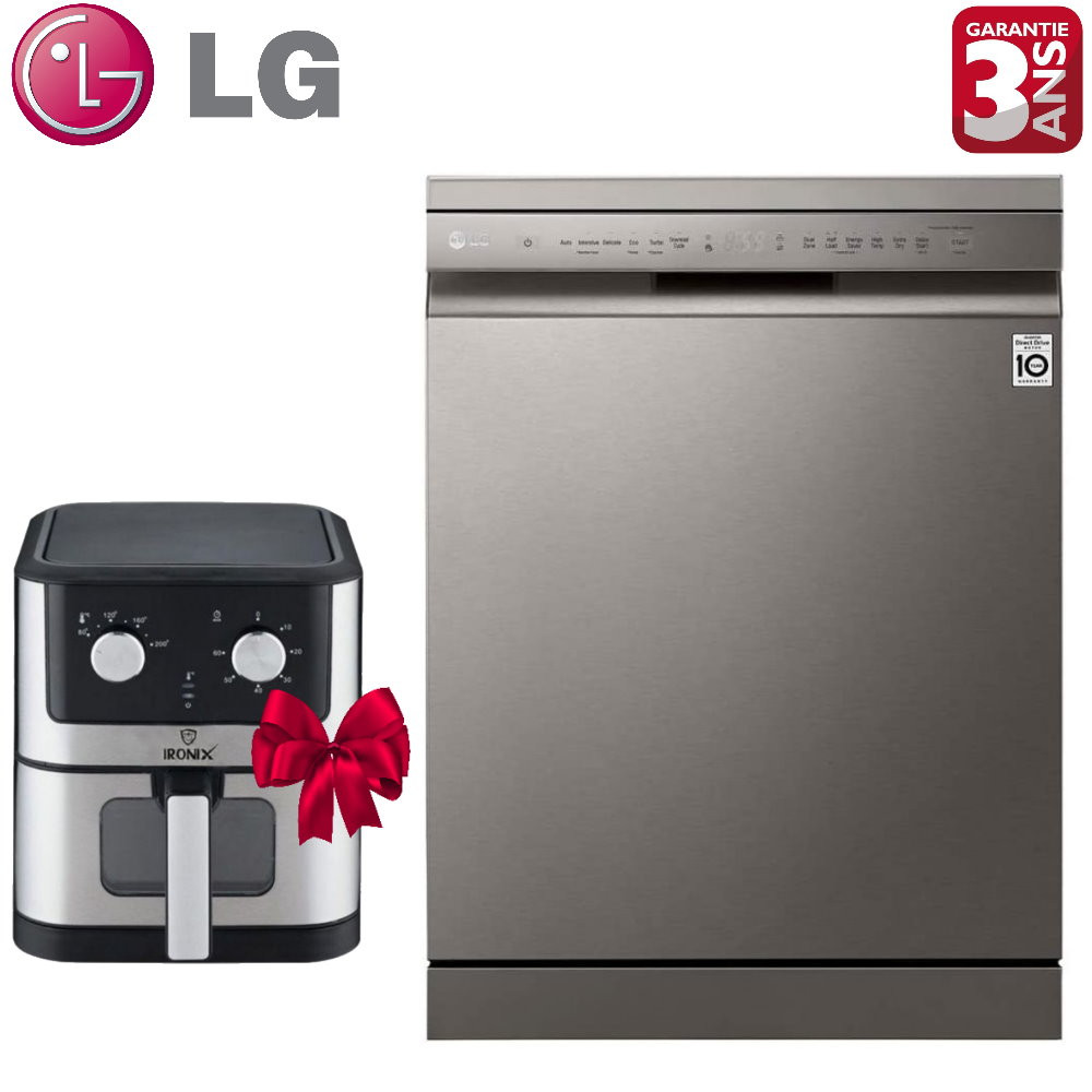 Lave Vaisselle - Autoportante - 14Couverts - Garantie 3 ans + air fryer 8 litre